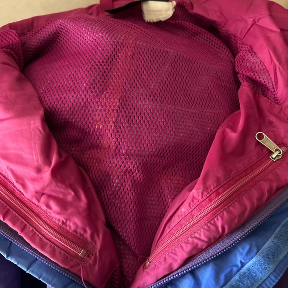 Womens PATAGONIA Purple Vintage 90s Lined 1/4 Zip Nylon Hooded Parka Jacket Sz M - Picture 8 of 9